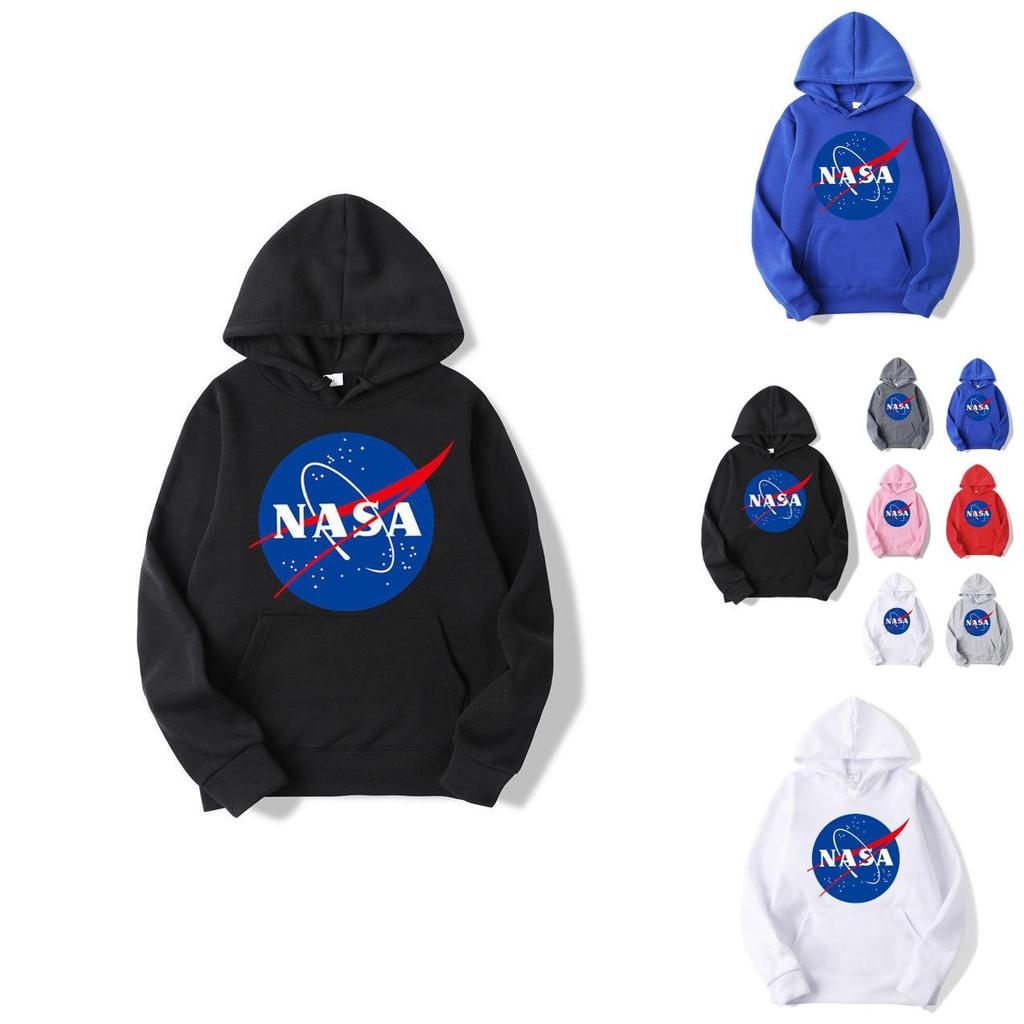 Trendy Nasa Hoodie Pullover Tops Unisex Hip-hop Skateboard Sweatshirts For All