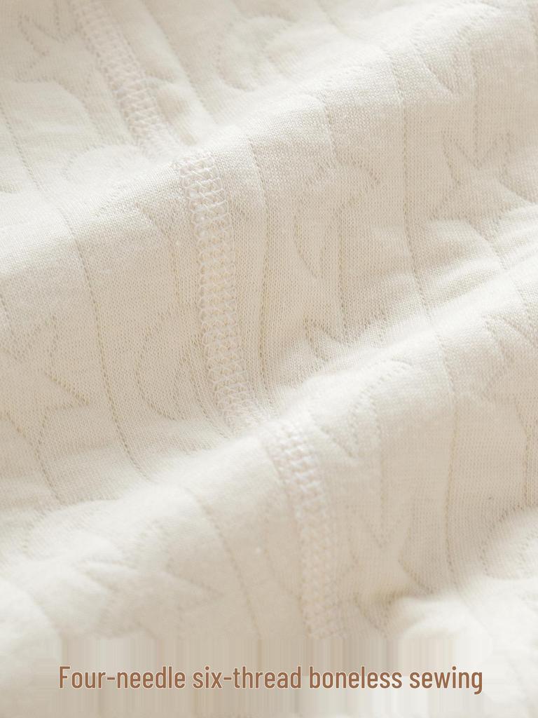 Infant Quilted Cotton Romper: Autumn-Winter, Warm Three-Layer Design, Size 90, Stylish & Cozy