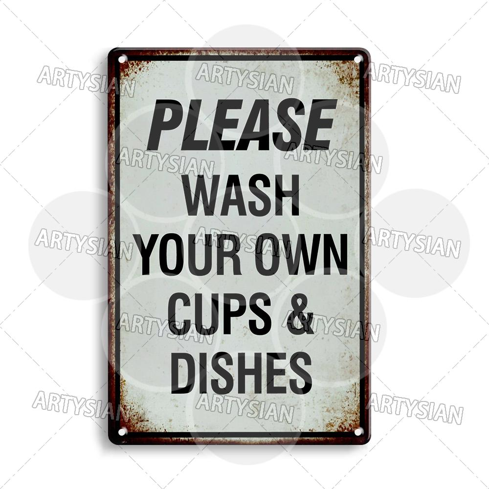 Hygiene Metal Sign No Shoes No Food Drink Restaurant Office School Public Space Plaque Wash Your Hand Sanitizer Keep Clean Sign