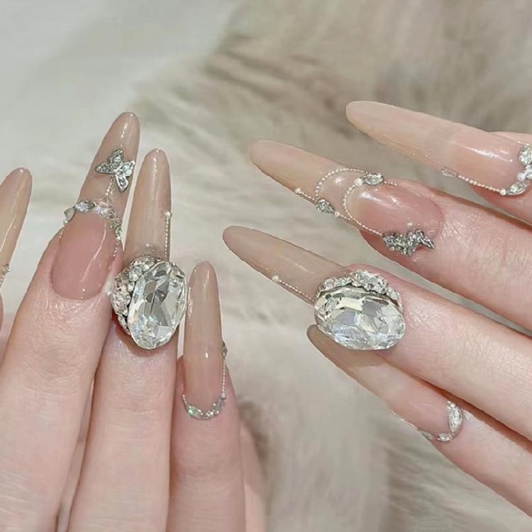 10x Irregular Shape Nail Charms Nail Rhinestones Clear Nail Crystal Gems Charms