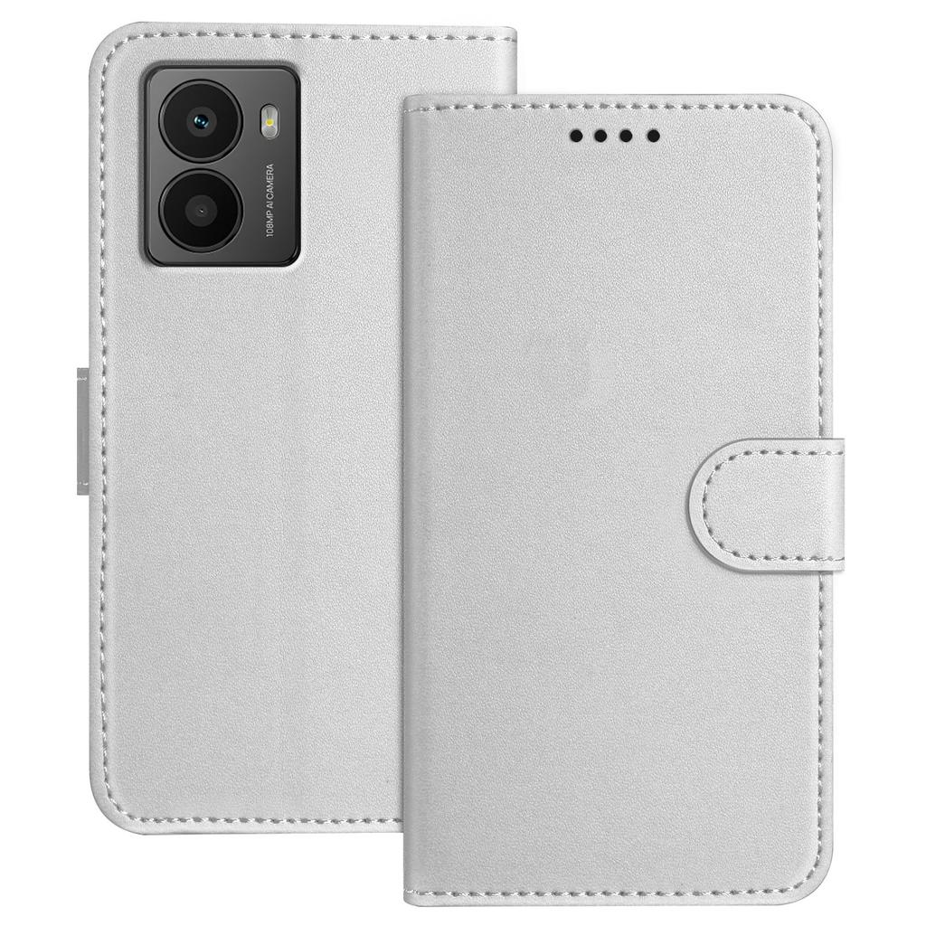 Für HMD Fusion 5G Lederhülle Brieftasche Ständer Einfarbig Anti-Sturz Handyhülle