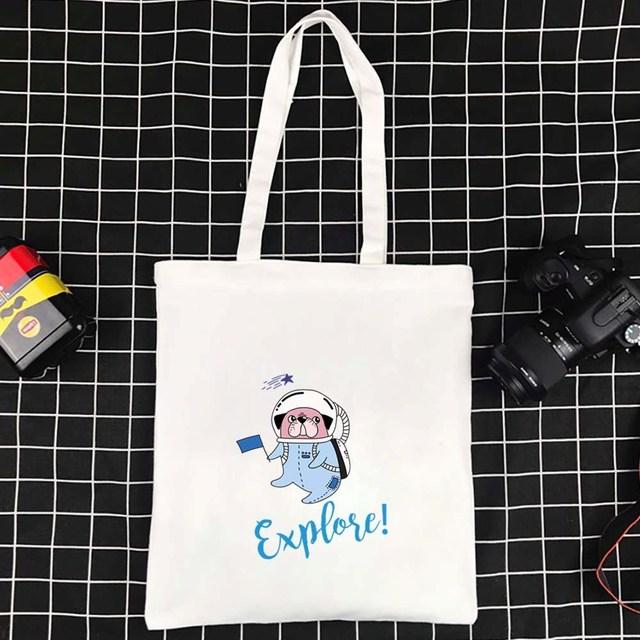 Wiederverwendbare Tragetaschen, faltbare Einkaufstasche, umweltfreundliche Handtaschen, neue große Einkaufstasche, Hundemuster, Damen-Einkaufstasche