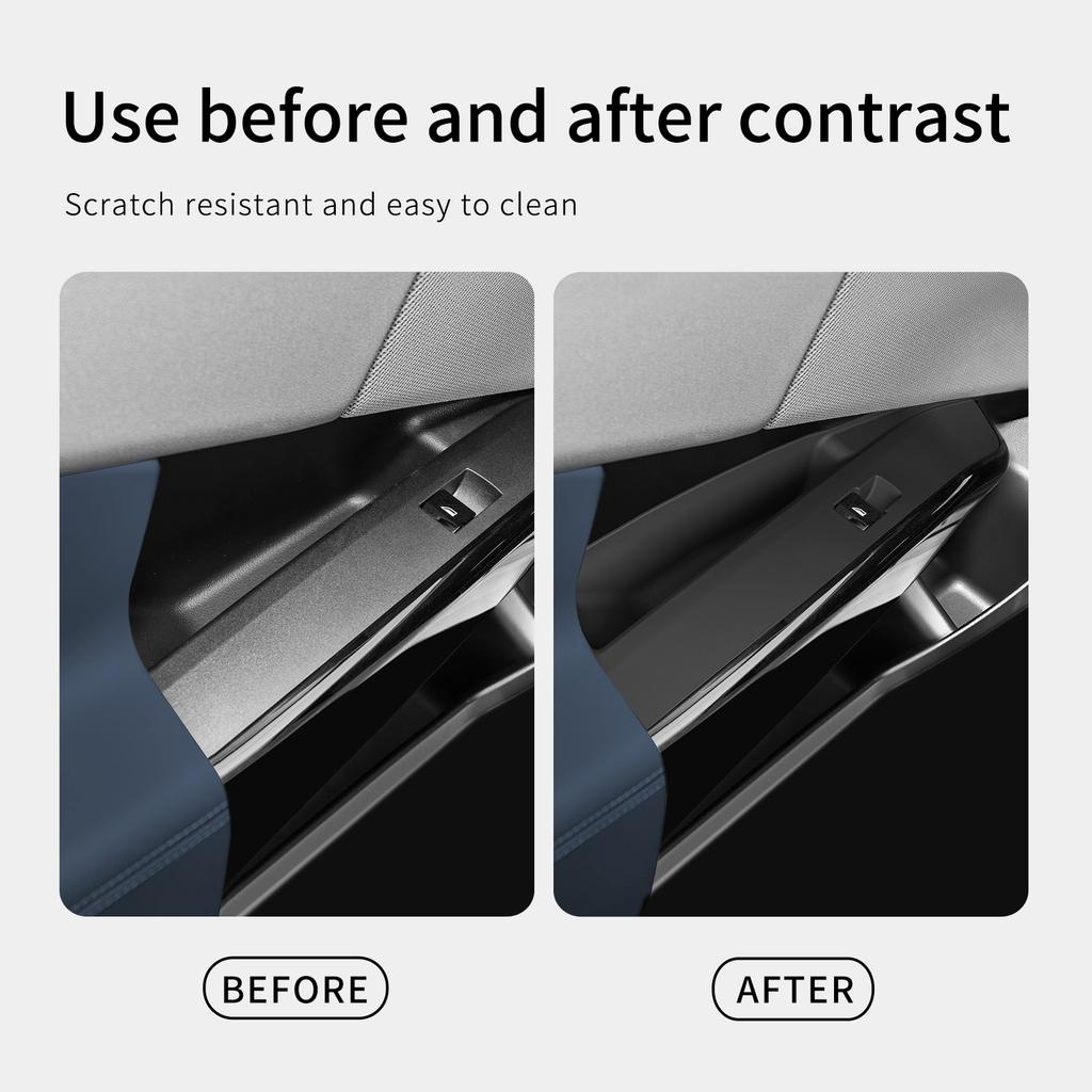 4Pcs for BMW X3 2025 2026 Car Front Rear Door Handle Storage Box Gate Groove Tray Organizer Silicone Interior Accessories Black