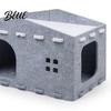 Cat Nest with Play Rest Cave Pet Bed Large Secret Hideouts House Felt Space Top
