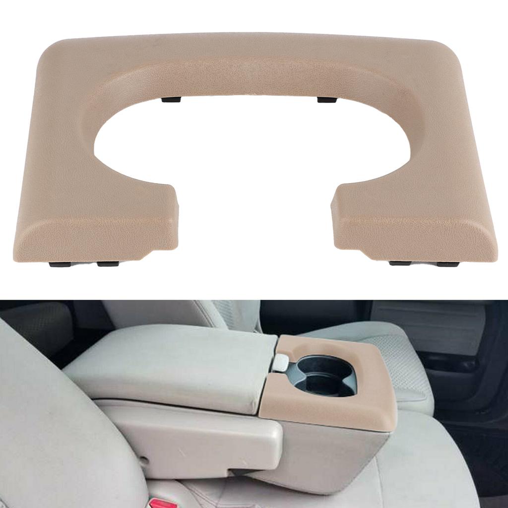 Center Console Cup Holder Cover Plate Armrest Pad Beige Fit for Ford F‑150 2004‑2014