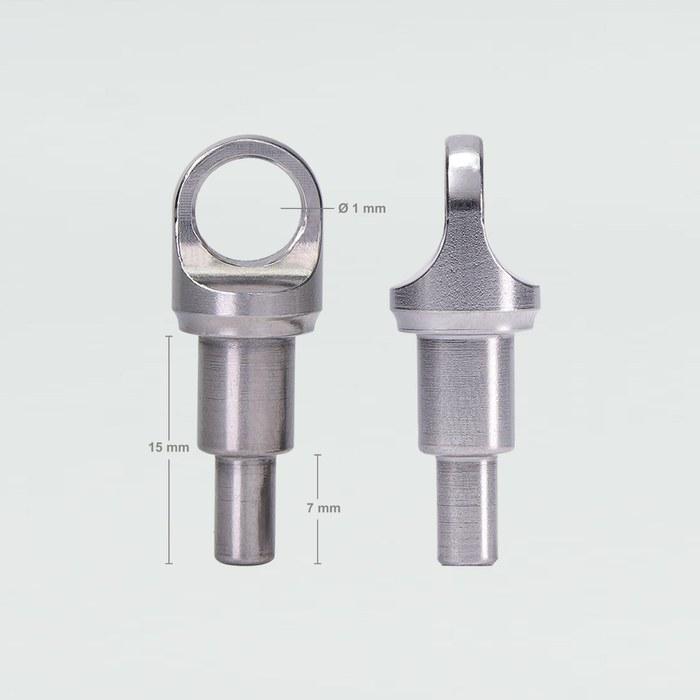 [711L] Key Ring Loop DUO 1/4 inch Hex & 4mm Bit Compatible Key Holder Attachment EDC Extension Accessory 2-pack (#7AZ2S)