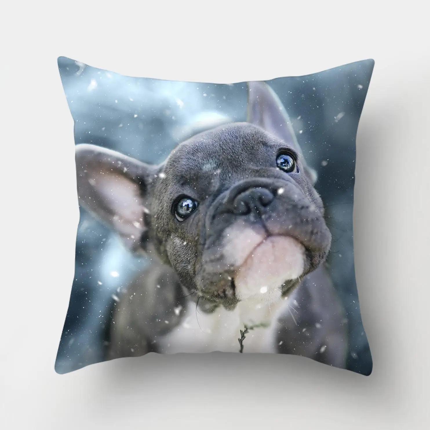 

1 шт., чехол для подушки с рисунком собаки, домашний декор, автомобиль, офисные принадлежности, уличная подушка 12x12Inch