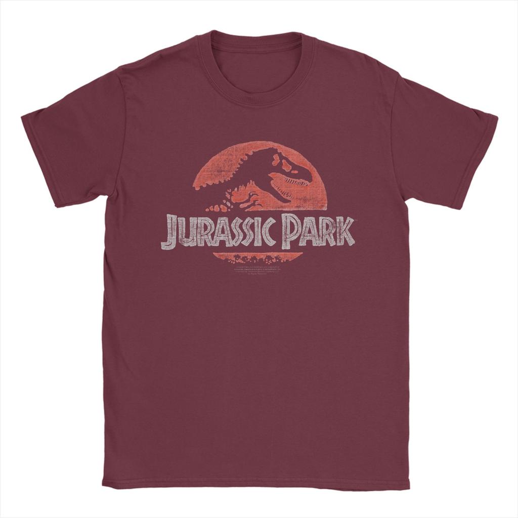 Jurassic Park T Shirts Men Cotton Vintage T-Shirts Crew Neck  Tees Short Sleeve Clothing Graphic Printed