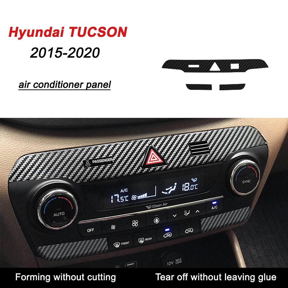 For Hyundai Tucson 2016-2021 Interior Central Control Panel Door Handle 5D Carbon Fiber Stickers Decals Car Styling Accessorie