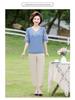 Mom's Summer Chiffon Short Sleeve Top: Stylish 2025 T-Shirt for Middle-Aged & Elderly Women