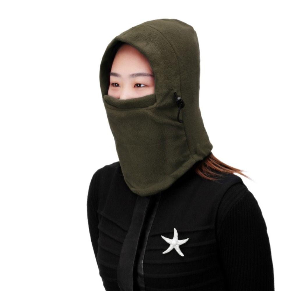 Fleece Scarf Outdoor Mask Skullies Bonnet Hat Pullover Cap Hooded Hat Beanies Hat Women Winter Cap