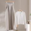 Urban Tencel Acetate Wool Elastic-Waist Wide-Leg Pants - Lazy Style