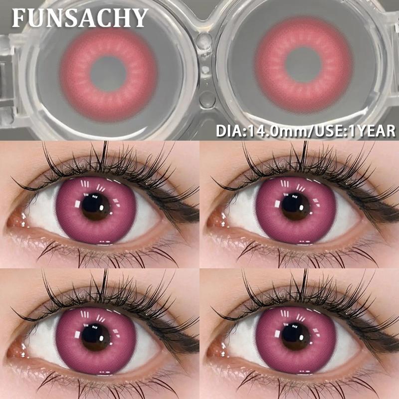 FUNSACHY 1 Pair FROYA Colored Contact Lenses Anime Cosplay 14.0mm Softlens Halloween Makeup Party Eye Contacts Yearly Cosmetics