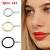 3pc Set Nose Ring Clips Septum Ring Hoop Cartilage Tragus Helix Small Piercing Nose Rings For Women Body Jewelry Accessories