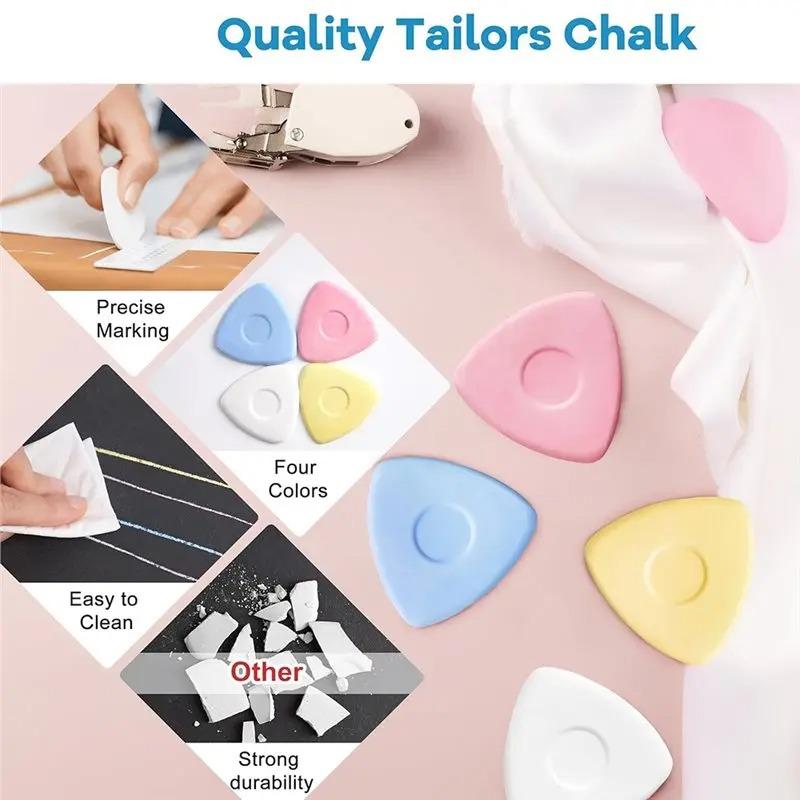 Auslöschbares Stoffschneiderkreide-Set | Mehrfarbiges Markierungswerkzeug für Schnittmuster, Bekleidungspatchwork DIY Nähzubehör in Box