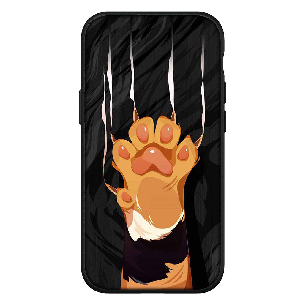 Hülle für iPhone 17 16 15 Xiaomi Poco Redmi Note 14 13 12 11 Pro Max 9 16e Samsung Galaxy S25 S24 S23 14C A56 OPPO Huawei Niedliche Hunde Pfote Katze Handyhülle