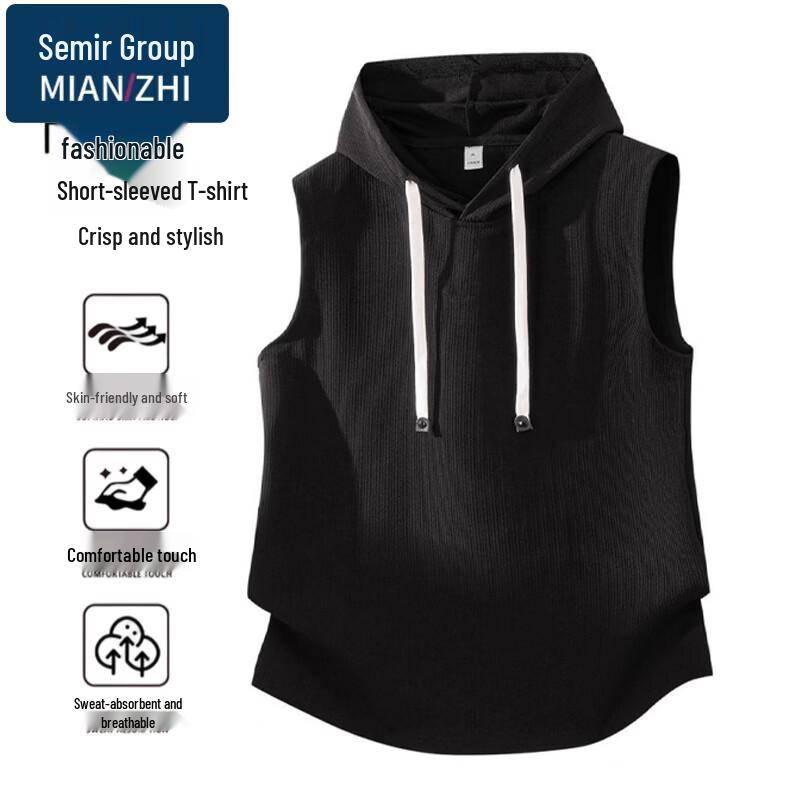 

Мужская уличная безрукавка с капюшоном L