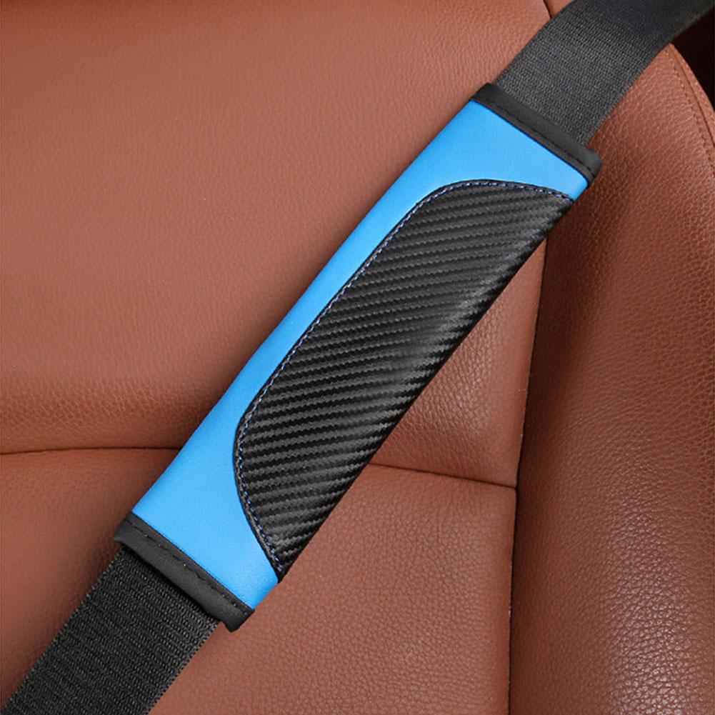 Car Seat Belt PU Leather Safety Seat Belt Breathable Protection Interior Auto Accessories Car Shoulder Cover Padding Pad