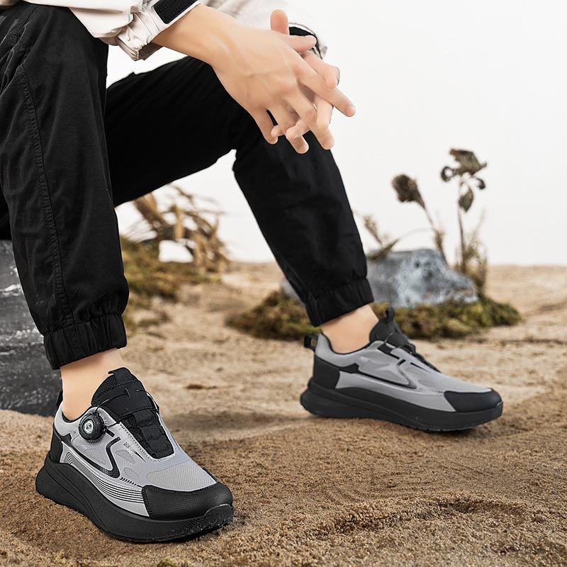 New Men's Shoes Fly-woven Breathable Mesh Men's Shoes Soft-soled Wear-resistant Sports Shoes Casual Outdoor Hiking Shoes Shoes