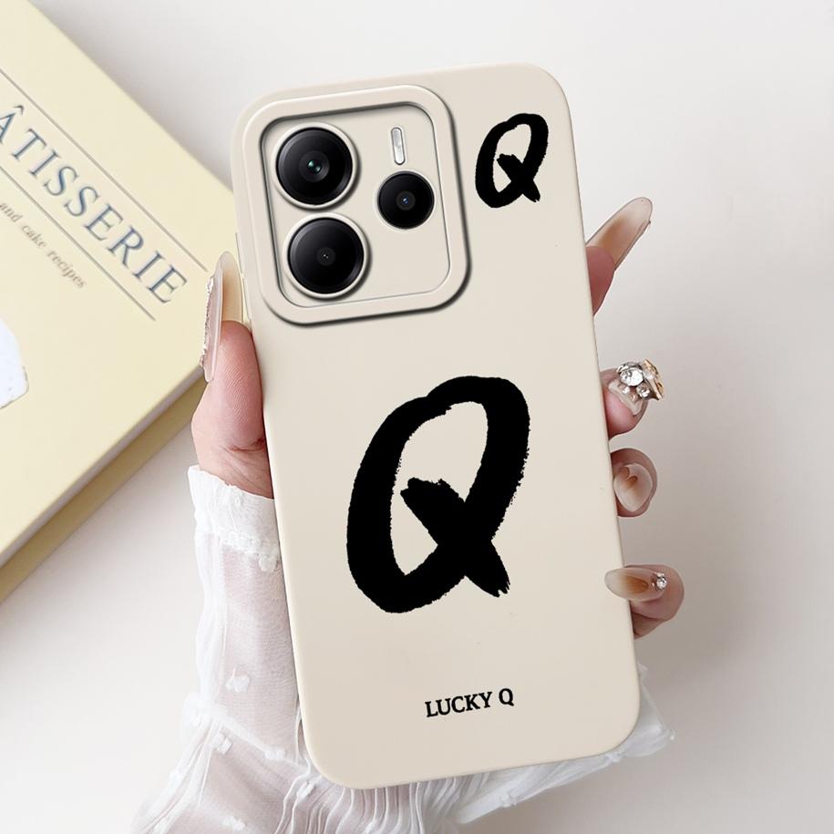 For Xiaomi Redmi Note 14 2025 Case Global Cover Cute Letters Soft Silicone Phone Cases For Redmi Note 14 Europe Note14 5G Fundas