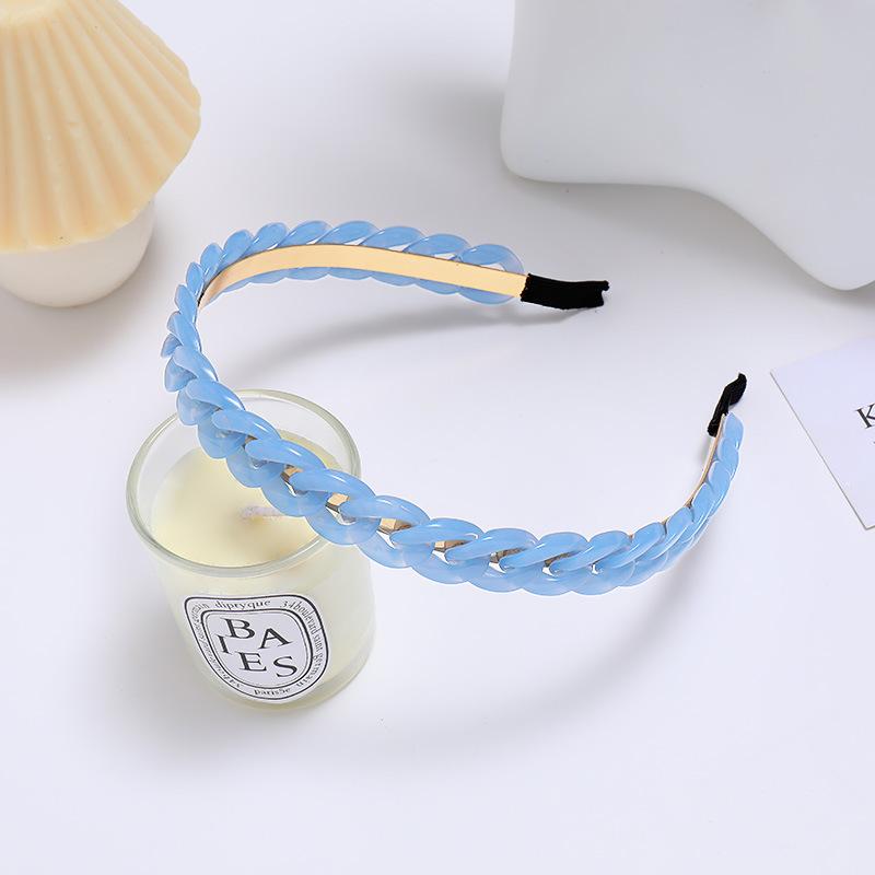 

Tie Dye Chain Acetic AcidTwisted Braid Hairband Acrylic Headband for Women Girls Hair Accessories