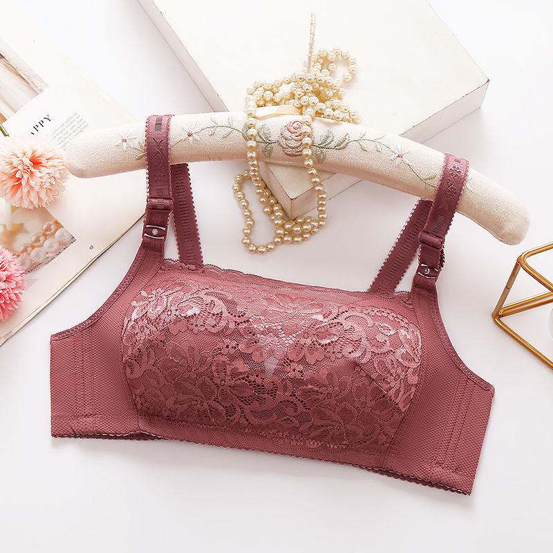 No Underwire Underwear Women's Full Cup Sexy Lace Gather Bra