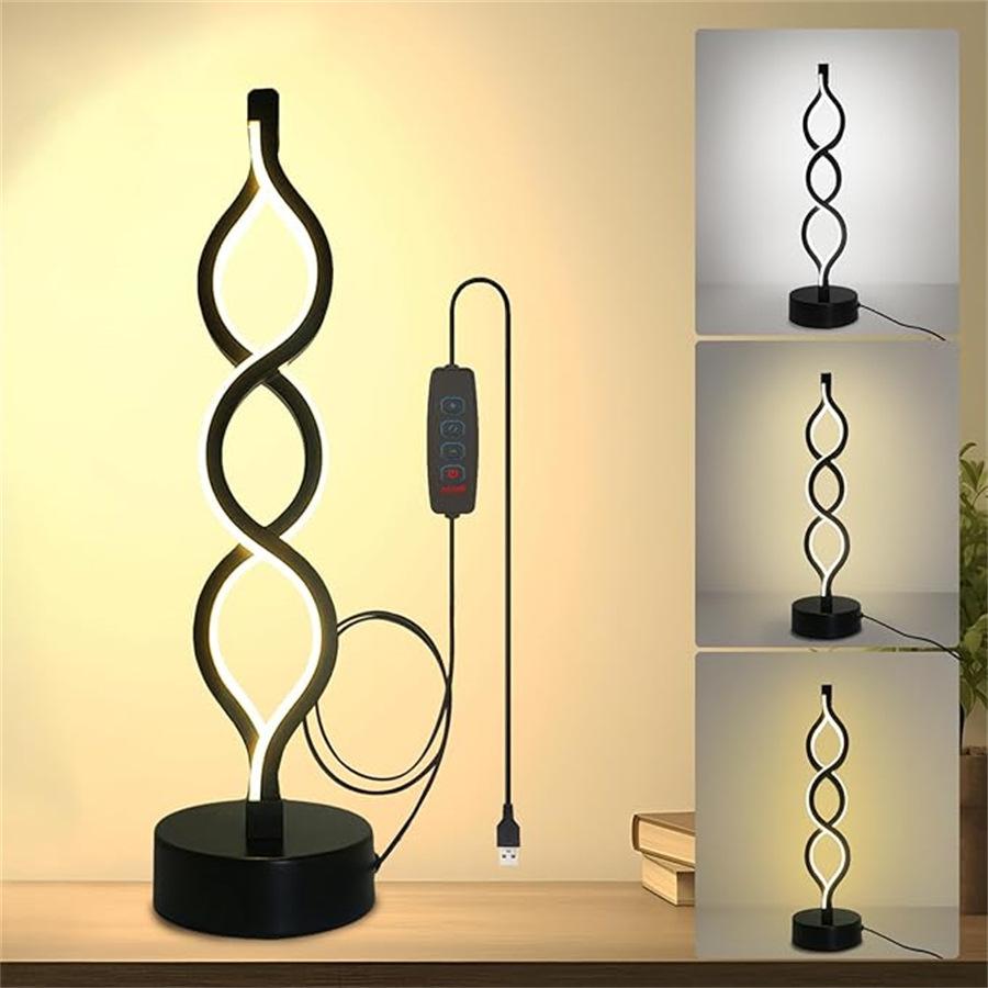 1pc Usb Powered Seaweed Shaped Desk Lamp Creative Bedside Atmosphere Night Light for Bedroom Living Room Table Decor Lighting