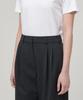 MUSINSA STANDARD WOMAN Women'S Real Wide Belted Slacks [Charcoal Gray]