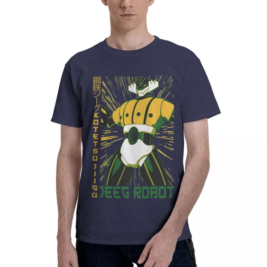 Kotetsu Jiigu Jeeg Robot 100 Cotton Casual Breathable Confortable Anime High End Mens Clothing Clothes Men
