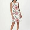 Women's Fashion Beach Dress Sleeveless Round Neck Floral Print Dress