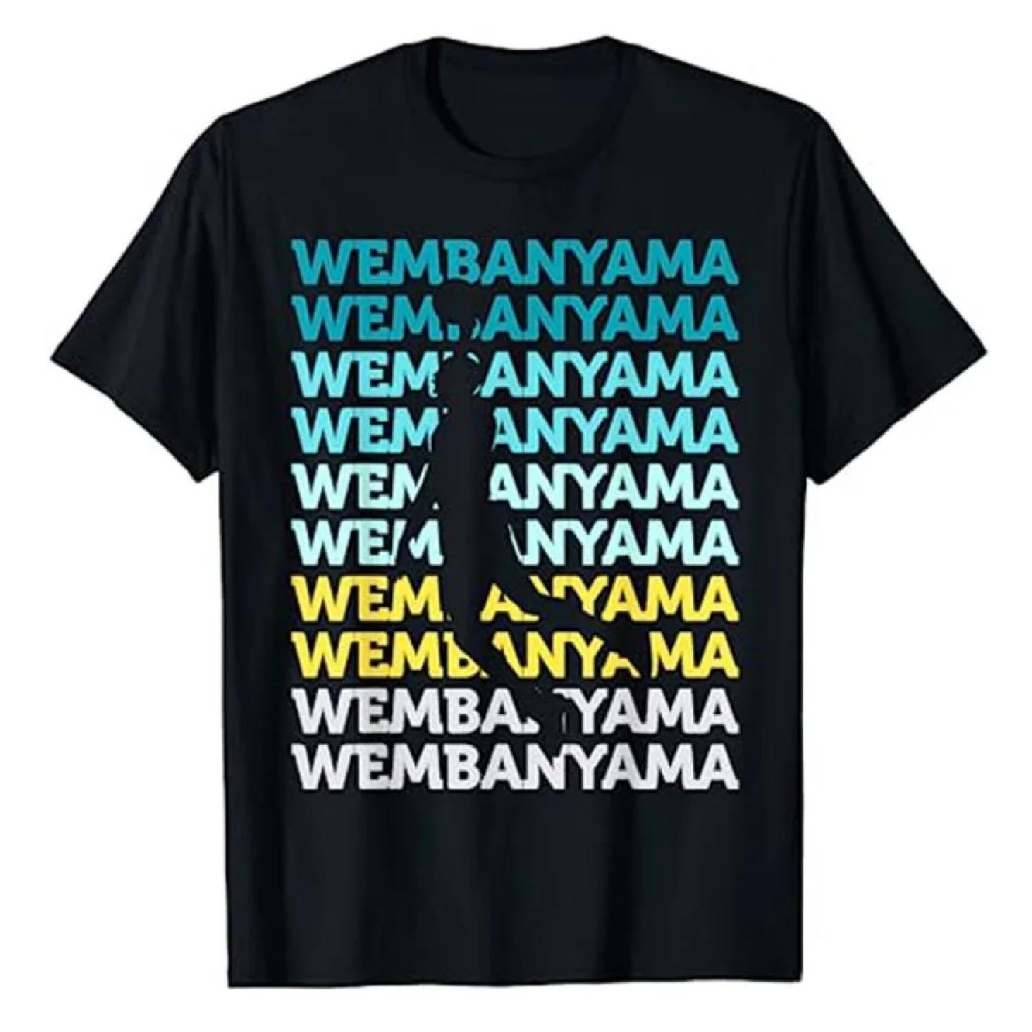 

Wembanyama Basketball Amazing Gift Fan T-Shirt Basketball Player Graphic Tee Tops Men s Fashion Sports Outfits Husband Boys Gift XXXXXL чорний