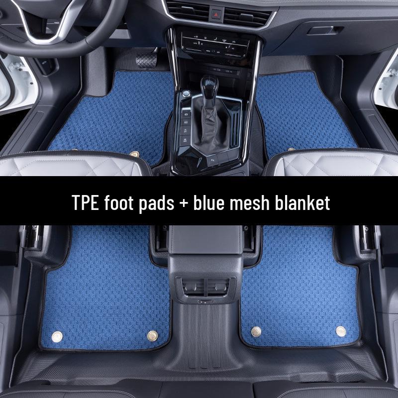Universal TPE Car Floor Mats - Waterproof, No Odor, Anti-Slip, Wear-Resistant, Full Coverage for All Models.