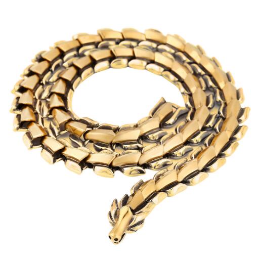 Gargantilla de cadena con quilla de dragón de 15 mm de ancho estilo punk rockero para hombre, de acero inoxidable macizo, accesorios de joyería para el cuello, regalos para él