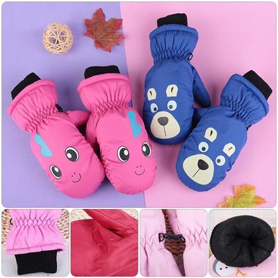 Non-slip Waterproof Mittens Windproof Sports Gloves for 5-8 Years Old Kids Boys Girls