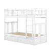 Letti a Castello 90x200cm, Letti per Bambini, Letti Funzionali, Letto a Castello con Cassetti, Letti Trasformabili, Bianco