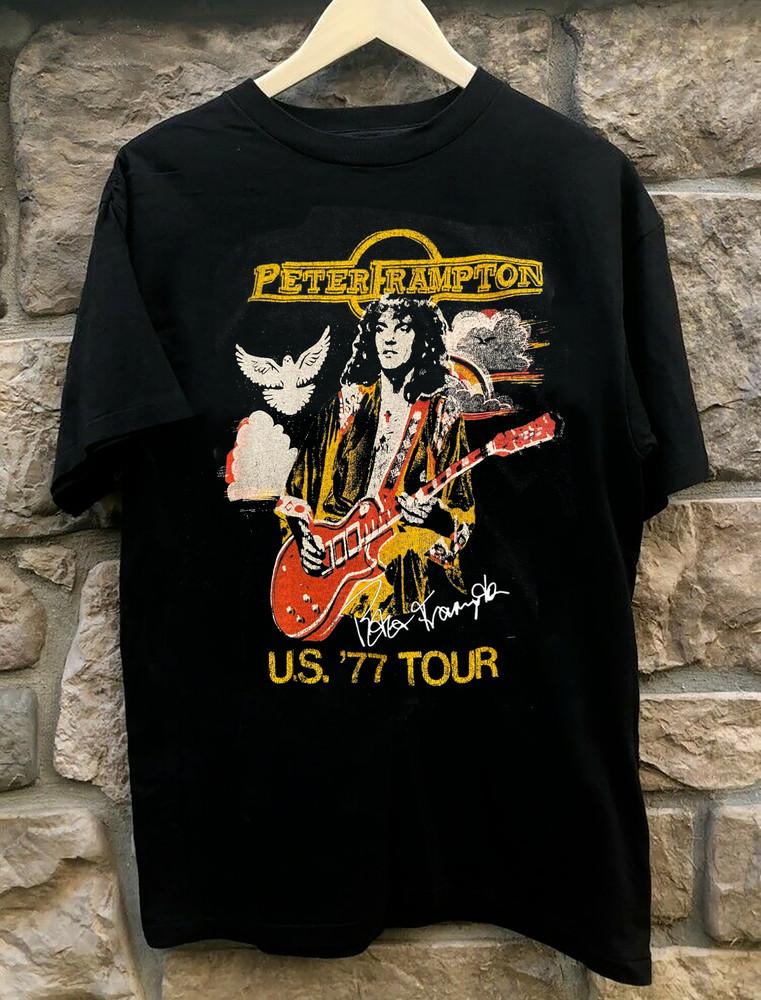 VTG Peter Frampton Signed Gift For Fan Black All Size T-Shirt  FA910 Unisex T-Shirt L