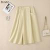 ZANZEA Lässige, lockere Röcke mit elastischer Taille und einfarbigen Details für Damen