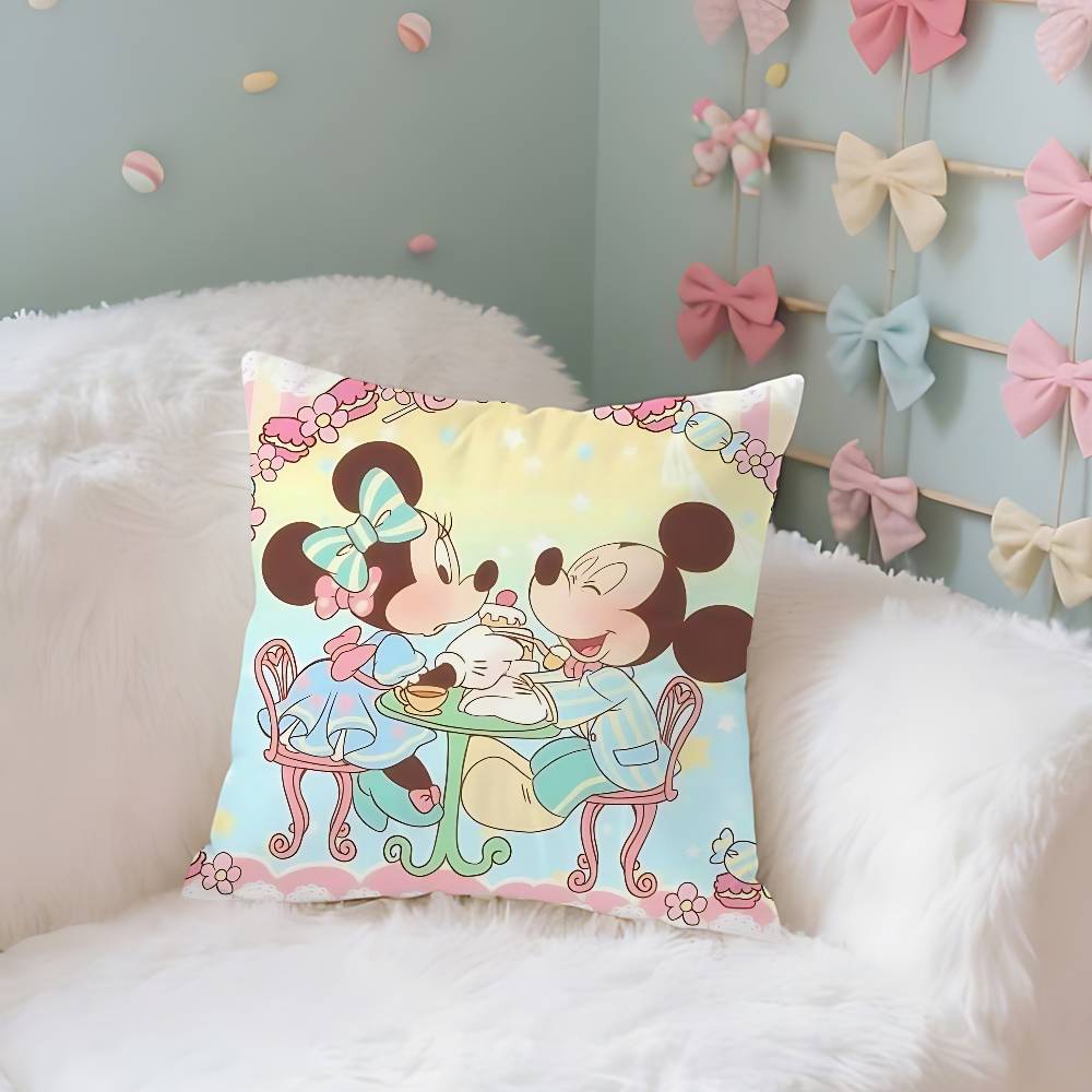 Mickey And Friends Case Plush Fabric Soft Pillowcase Double Sided Print Cushion Cover Household Gifts