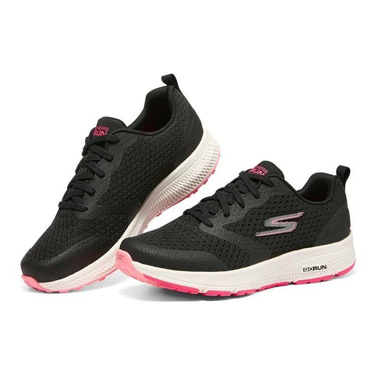 Skechers Go Run Tessuto Costante Confortevole Ammortizzante Resistente Traspirante Leggero Basse Scarpe da Corsa Casual Donna sneaker 128277-BKPK