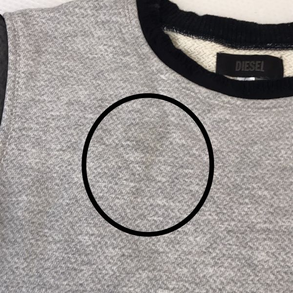 DIESEL Long Sleeve Pullover Sweatshirt Trainer Men's XXS Gray(USED)