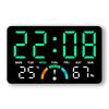GH9007 Multifunctional LED Clock: Wall & Table-Top, Large Screen, Shows Time, Temperature & Humidity, Alarm Feature