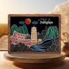 Changsha 3D Wooden Refrigerator Magnet - Hunan City Travel Souvenir