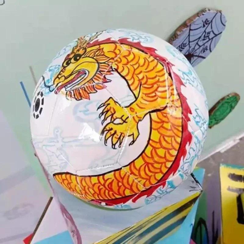 Taglia 3/4/5 Calcio Bambini Fai da te Colorare Dipinto Calcio Bianco Firmabile Pubblicizzabile Allenamento Calcio Esterno Partita Regalo Ragazzi