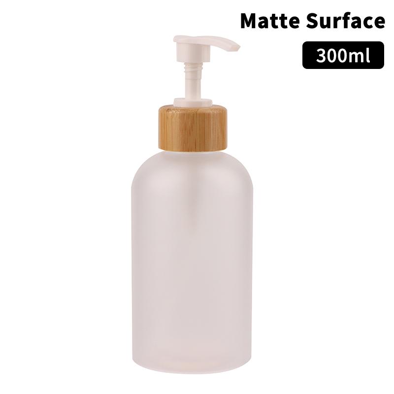 300/500 ml bambusový dávkovač s pumpičkou do kúpeľne, na misku pre domáce zvieratá, mydlo na riad, prázdna fľaša, na doplnenie pleťového mlieka, sprchový gél, tekutý, matná nádoba