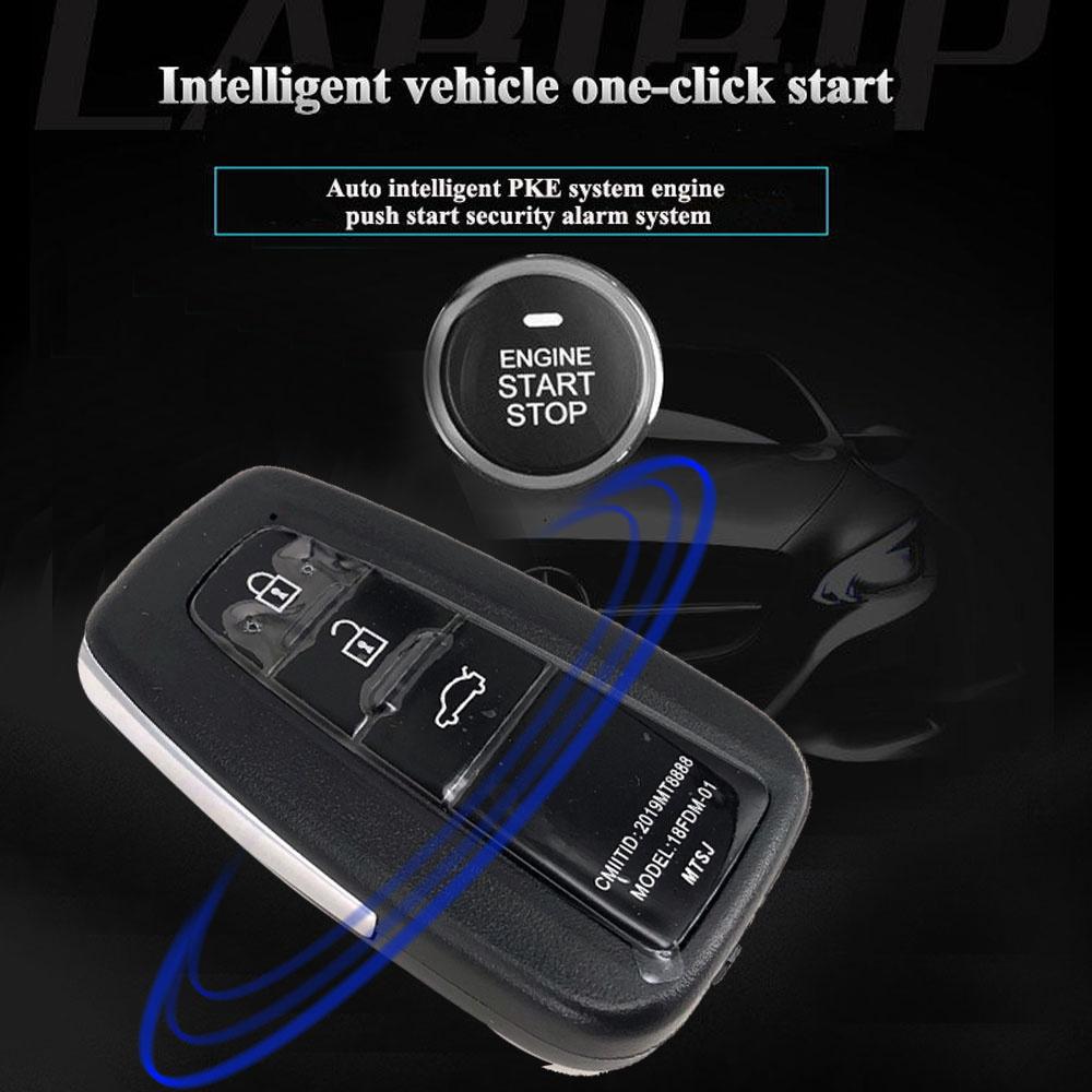 Car Truck One-button Start System Alarm Passive Keyless Push Button Starter 12V