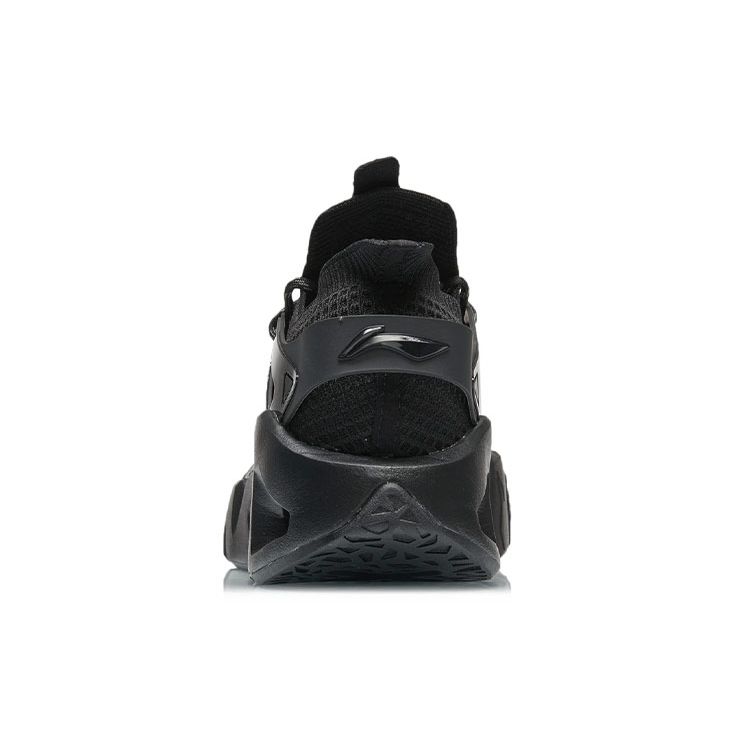 Li Ning Wudao 2.3 One-Piece Woven Reflective Shock Absorbing Non-Slip Wear-Resistant Low-Top Retro Basketball Shoes Men sneaker Black AGBR045-3