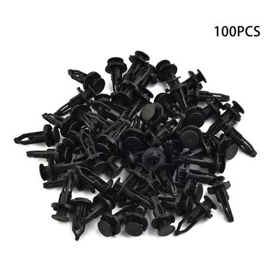 100 stuks 9 mm Auto Bumper Achterklep Drukknop Klem Plastic Bevestigingsclip Bevestigingsmiddelen