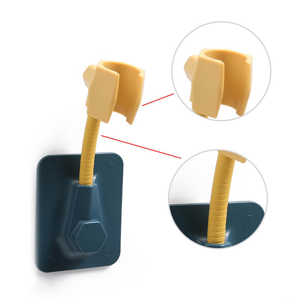 Handbrausehalter Duschkopf Sprinklerhalterung Unterstützung Stanzfrei für BadezimmerBlau und Gelb