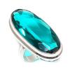 Indicolite Tourmaline Gemstone Handmade 925 Sterling Silver Ring Size 5.5 I7O43