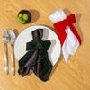 Holiday Christmas Bow Napkin Rings Red and Green Velvet Napkin Holders Festive Table Setting Tissue Rings for New Year